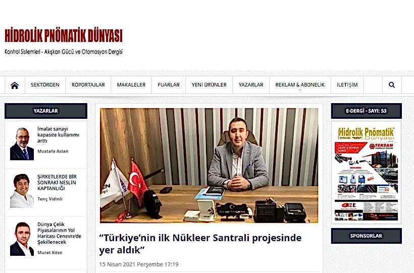 T�rkiye'nin ilk N�kleer Santrali Projesinde Yer Ald�k